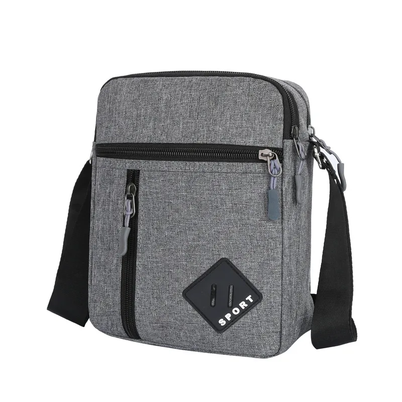 Daily commuting shoulder bag, casual men's bag, multi-layer fashionable crossbody bag, outdoor travel bag