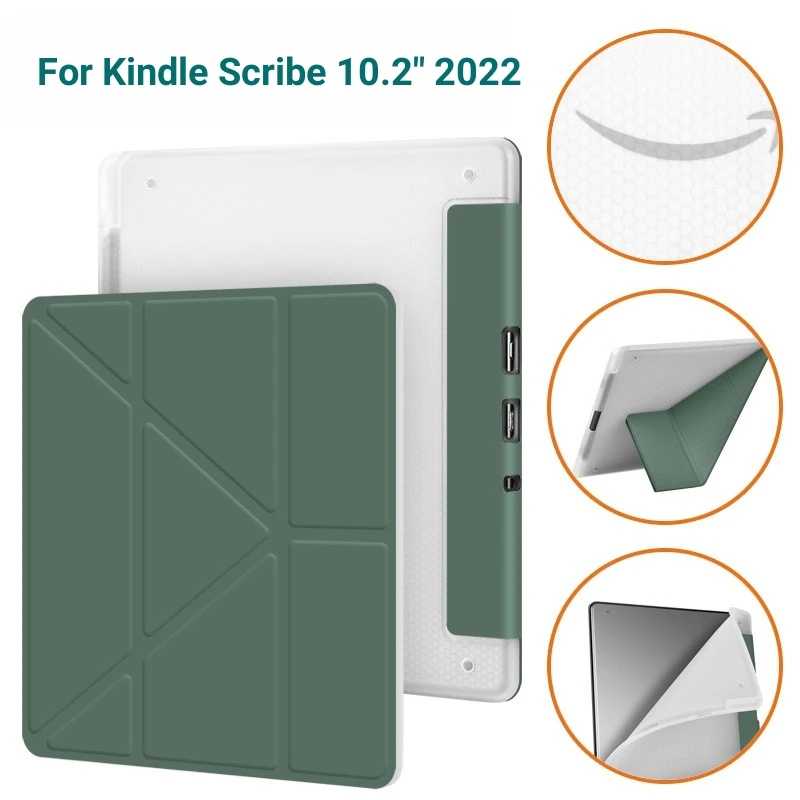 Étui pour Kindle Scribe, 10.2 pouces, version 2022, porte-stylo intégré,  couverture de livre légère en cuir PU avec veille/réveil automatique -  AliExpress