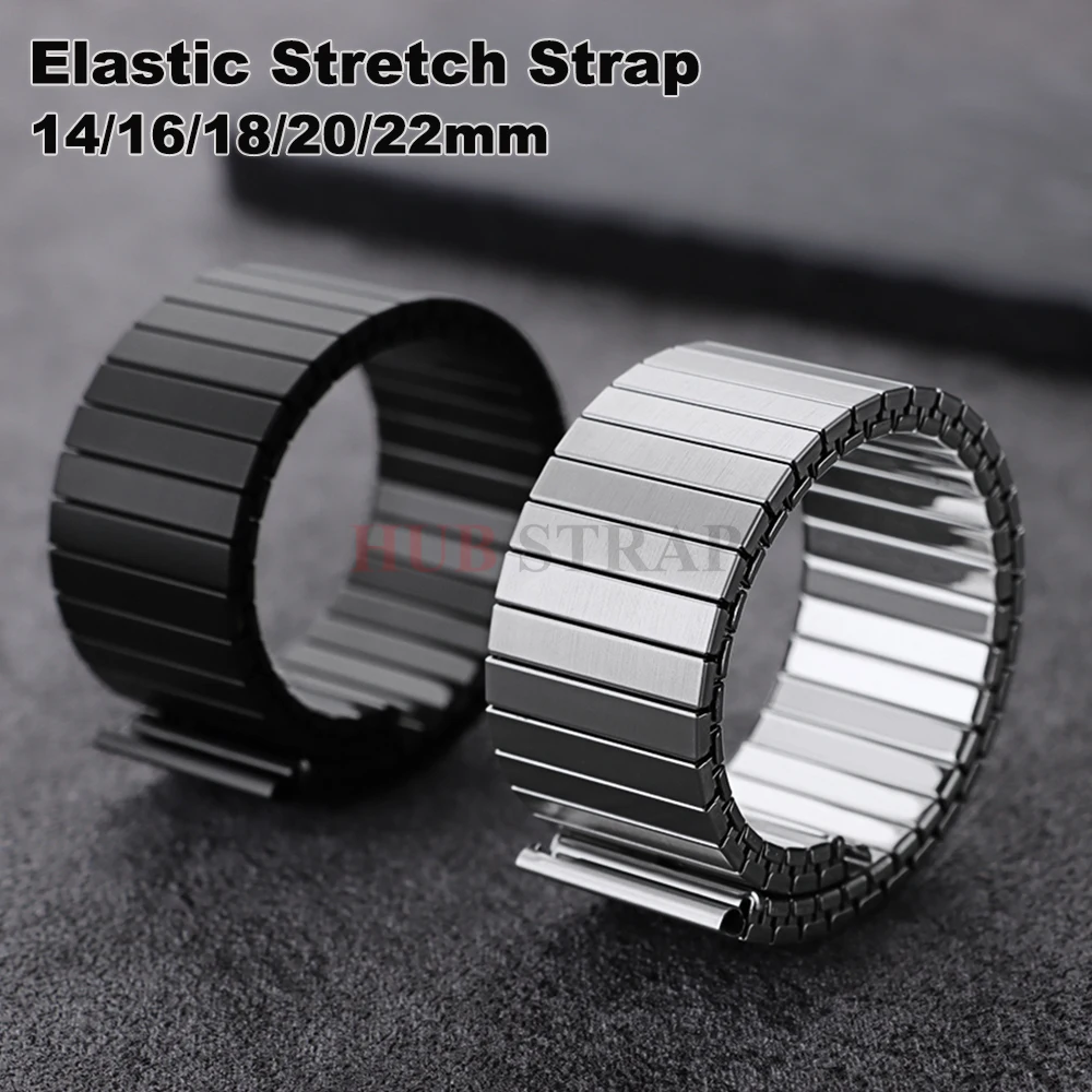 Versatile Metal Elastic Stretch Wristband in Stainless Steel
