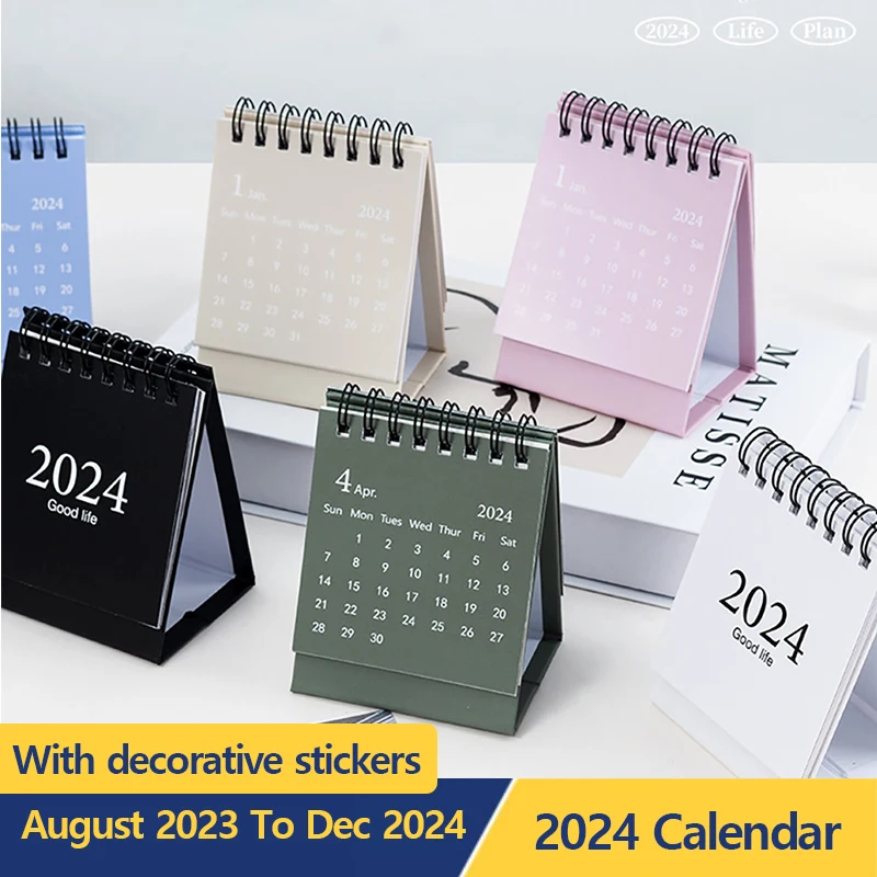 2024 Calendar Time Management Portable Desk Calendar Daily Schedule From August 2023 To Dec 2024 With Twin-Wire Binding 2024 calendar time management portable desk calendar daily schedule from august 2023 to dec 2024 with twin wire binding