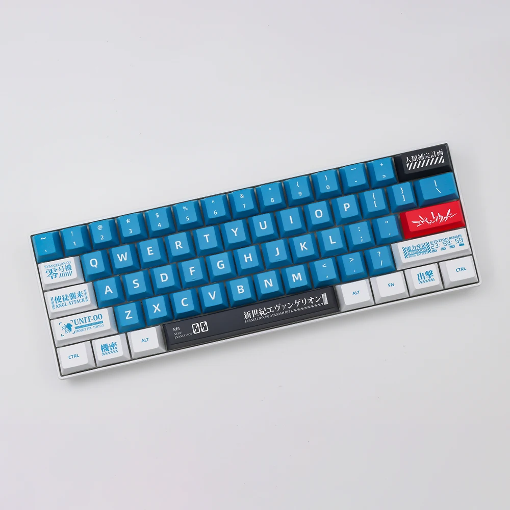 Chaves Conjunto Eva 00 Tema Keycaps Pbt Tintura Sub Tampões Chave para mx Switch Teclado Mecânico Cherry Xda Perfil Keycap 134 - Imagem 2