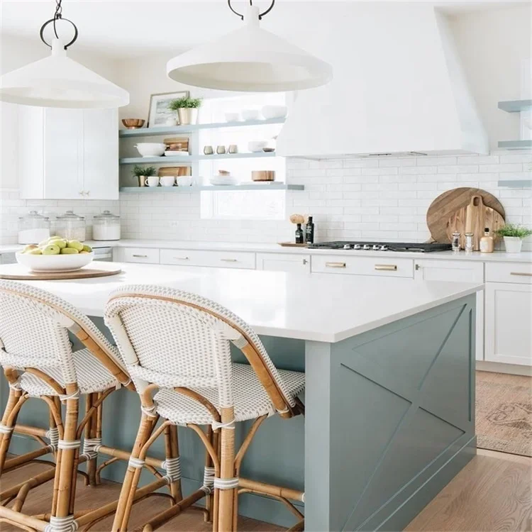 Rta Kitchen Cabinet Matte Original Wooden Kitchen Island Modern Column Shaker Style Countertop