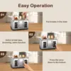 4 Slice Toaster Touch Screen Control 4 Wide Slot Stainless Steel Smart Bread Toaster for Bagel Muffin Waffle Dual Control Pannel 6