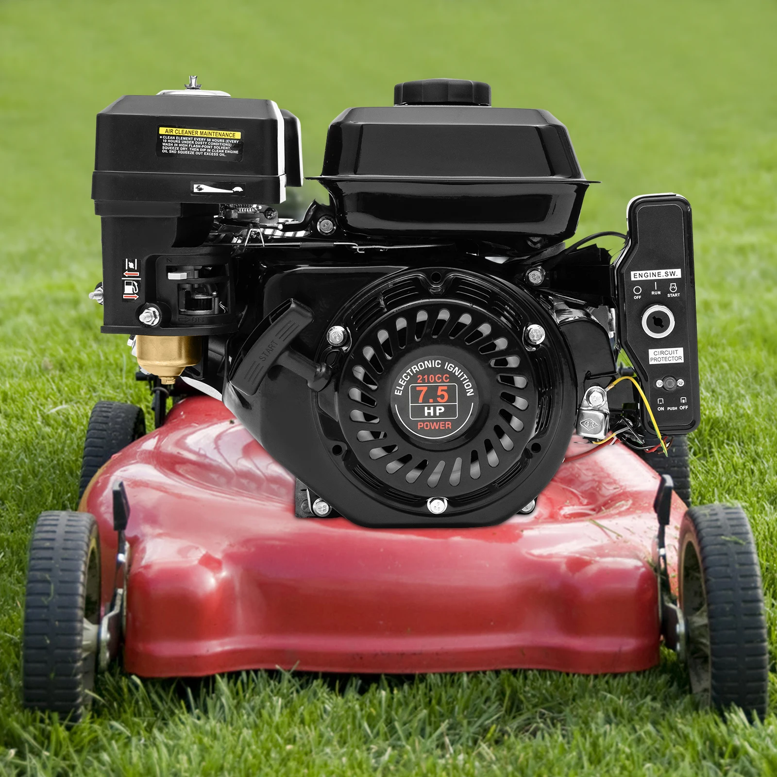 Motore Go-Kart 7.5HP 210cc 4 Tempi OHV – Avviamento Elettrico E A Strappo, Albero 20 Mm, Per Pompe E Taglialegna