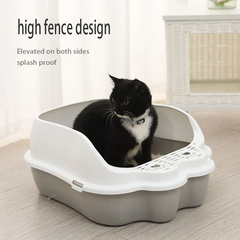 

Semi-Enclosed Cat Litter Box Anti-Splash Cat Toilet Deodorant Cat Small Kitten Deodorant Feces Pot Pet Cat Supplies