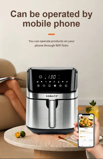 SK-ZG-8042 Household Electric Air Fryer 8L Stainless Steel 1700W Strong  Power Multifunction Air Fryer Mini Oven Wifi Type - AliExpress