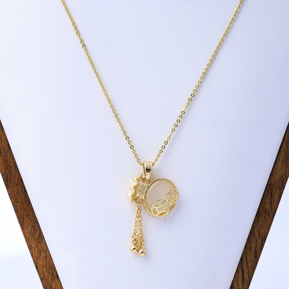 Double Sided Four Leaf Clover Necklace