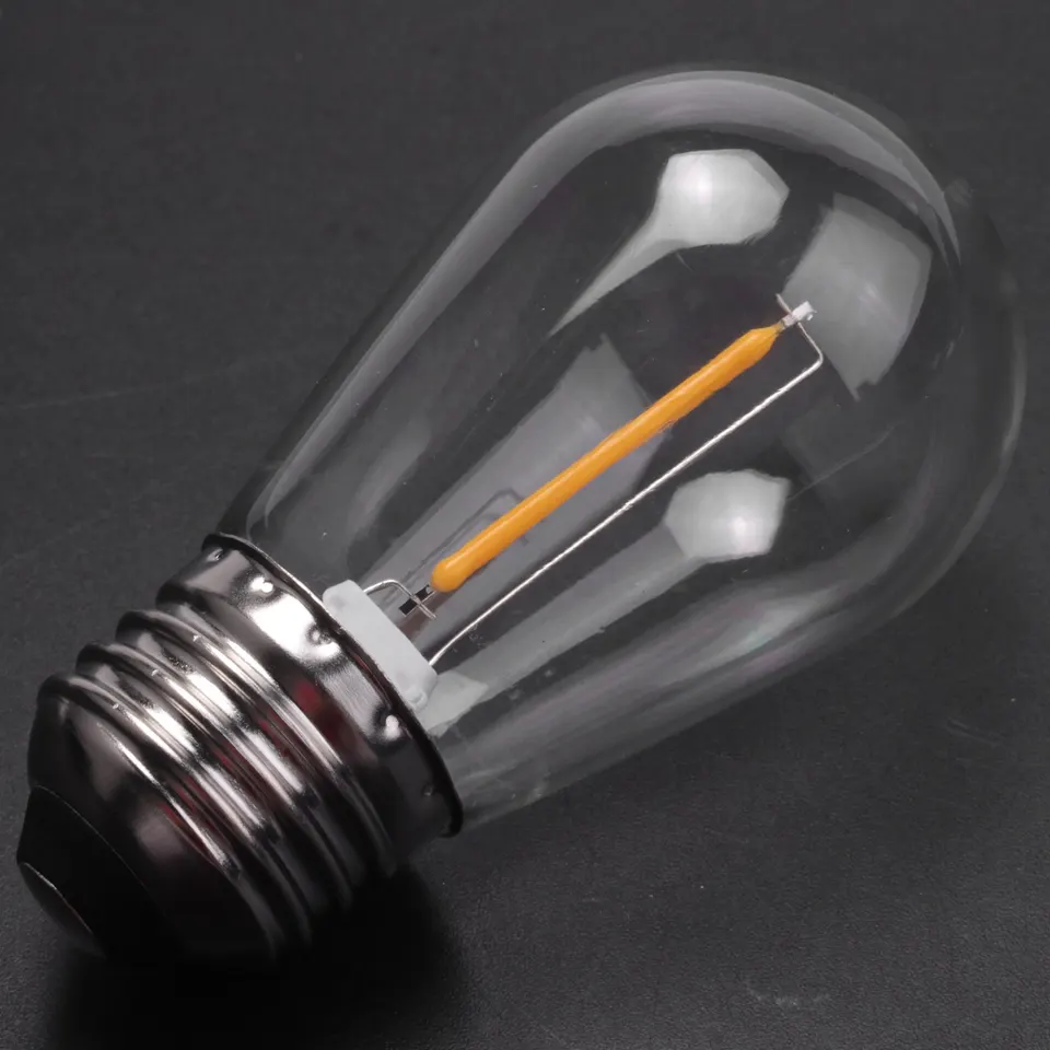 New 15 Pack 3V LED S14 Replacement Light Bulbs Shatterproof Outdoor Solar String Light Bulbs Warm White