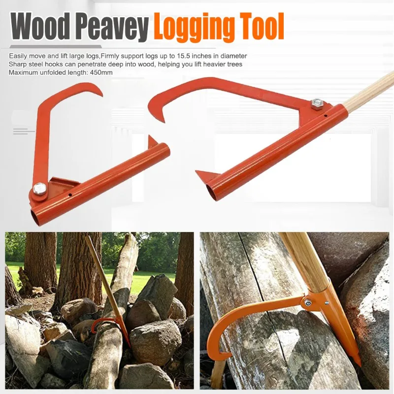 Robust Log Hauler Tool - Effort-Saving Firewood Grabber with Comfort Grip Durable Wood Puller for Outdoor Camping Home Fireplace