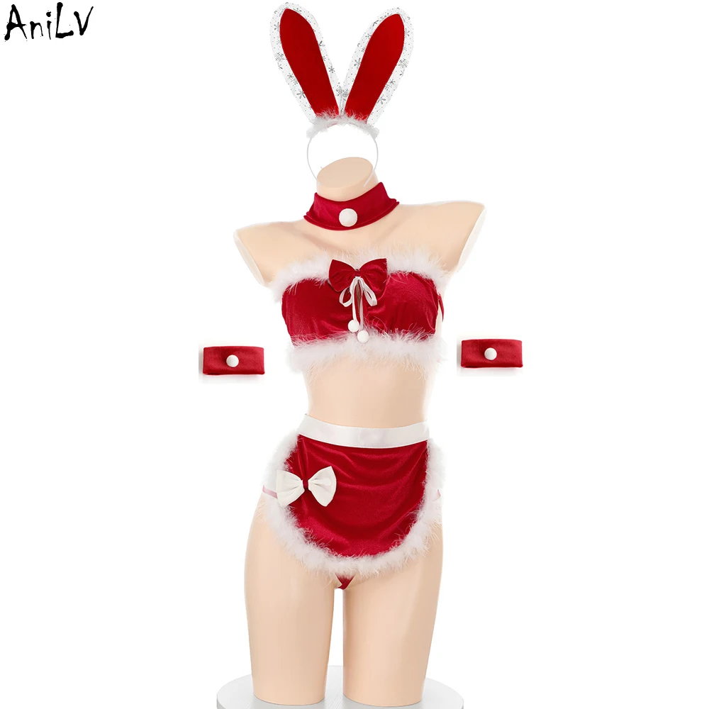 New Christmas Outfits Series Santa Claus Clothes Women Red Velvet Dress Cosplay Costume Merry Xmas