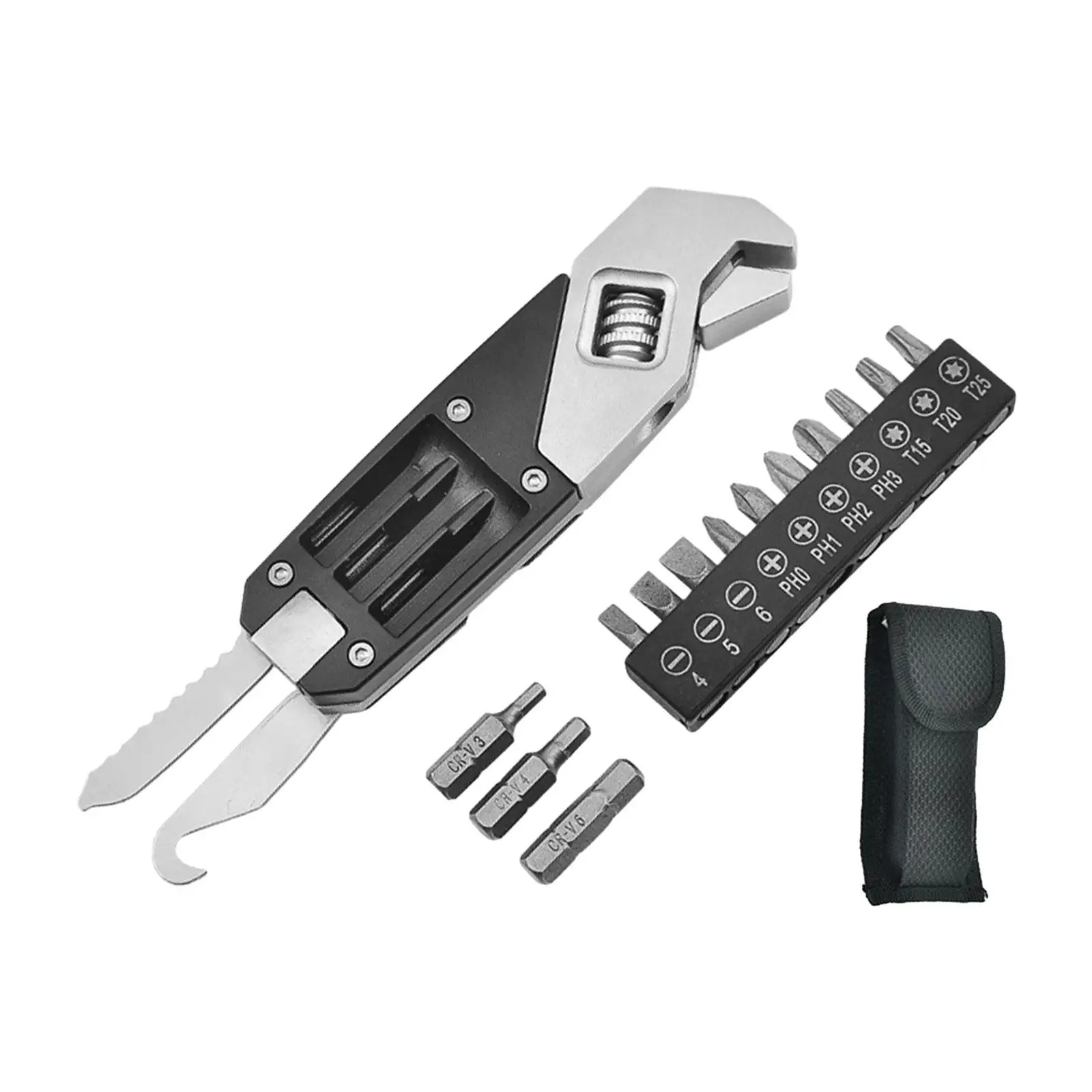 

Adjustable Wrench Screwdriver Tool Folding Allen Wrench Tool for Camping
