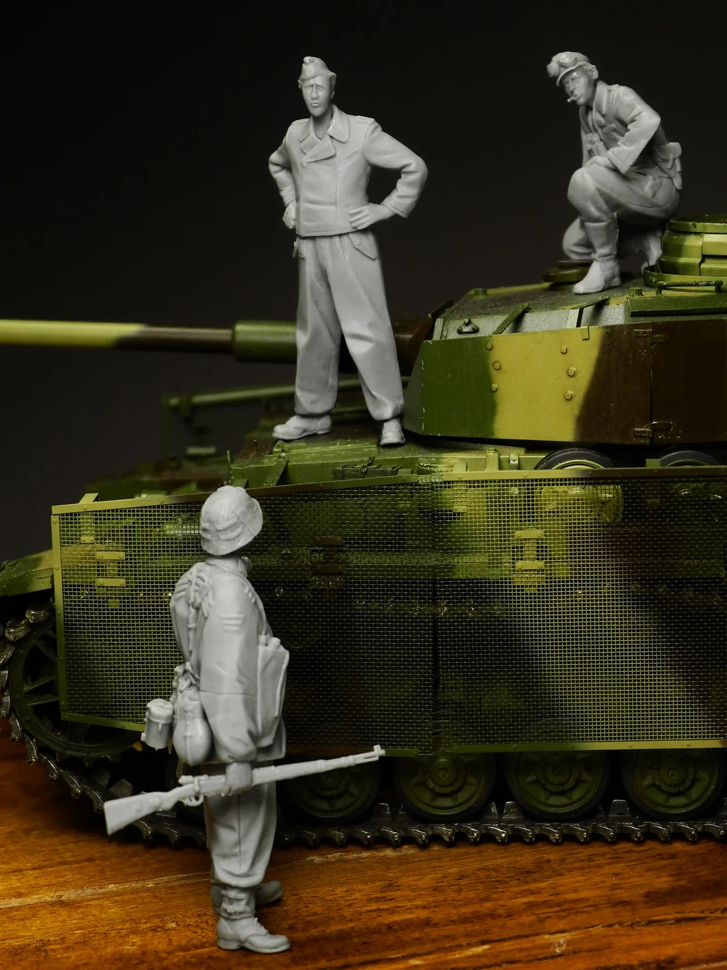 1/35 스케일 수지 피규어 모델 빌딩 키트 역사적인 군사 취미 미니어처 탱크 승무원 3명 조립되지 않고 도색되지 않음