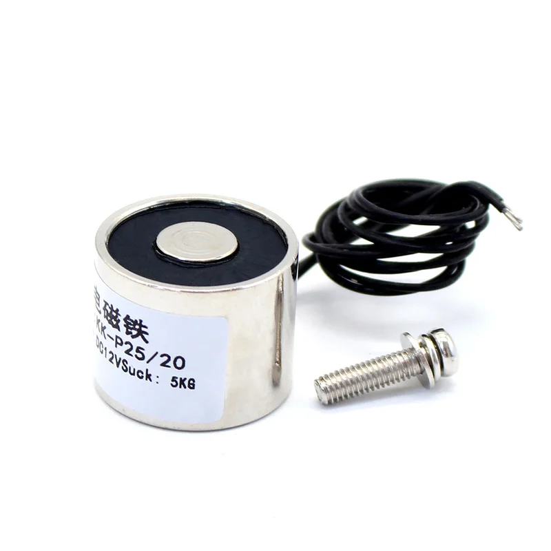 Lifting 5KG 50N 25 20 Mini Electromagnet DC 6V 12V 24V 36V Electric Solenoid Strong Sucker