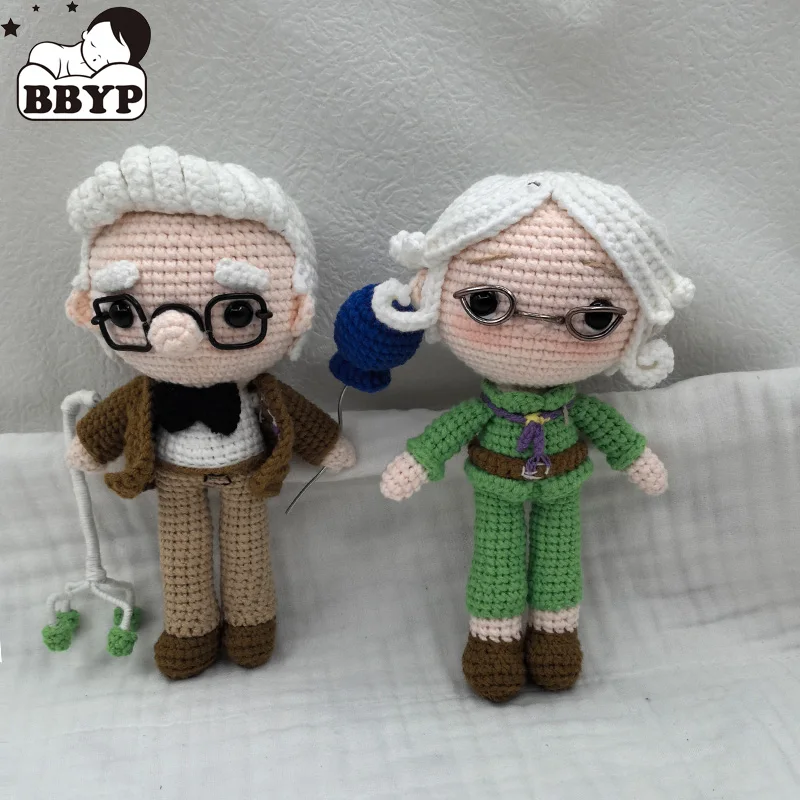 

Knitting Carl Dolls Handmade Birthday Gift Crochet Yarn Soft Cotton Toys Handmade Knitted Toy (finished product)