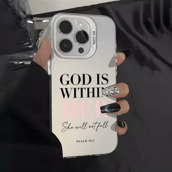 God English Pattern Electroplated Tpu Phone Case, Suitable for iPhone 17 Pro Max,Suitable as a Gift for Birthdays/Various Holidays/Giving to Friends/Family/Partners/Classmates