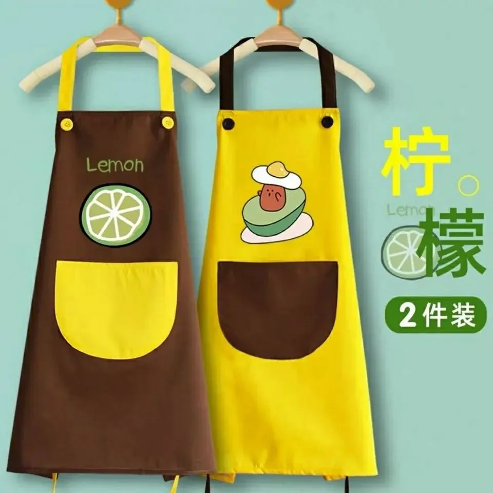 

Корейская версия рабочая одежда модная мужская и женская одежда для приготовления пищи домашний Кухонный Фартук водонепроницаемый и маслостойкий милый японский