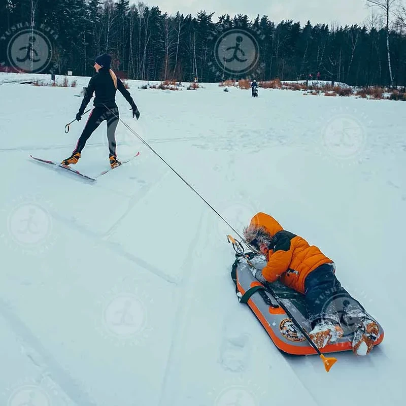 Inflatable Sledge Inflatable Tubeless Winter Sled Made of Airdeck for Downhill Skiing