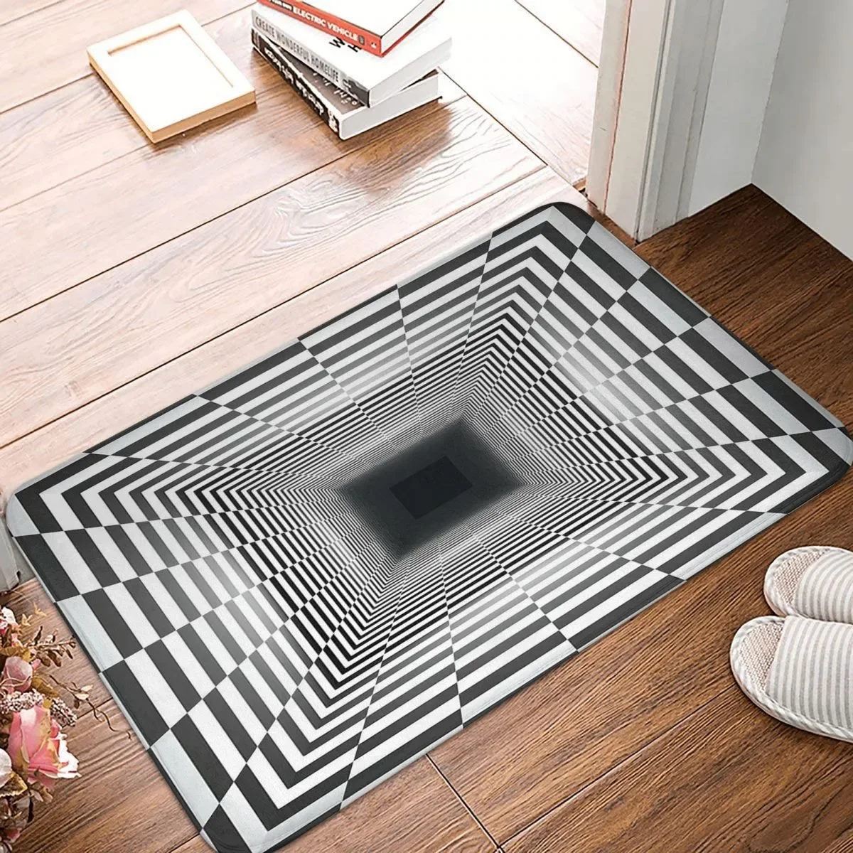 

3D Vortex Illusion Doormat Welcome Polyeste Bedroom Entrance Floor Carpet Home Rug Door Mat Decoration Foot Pad