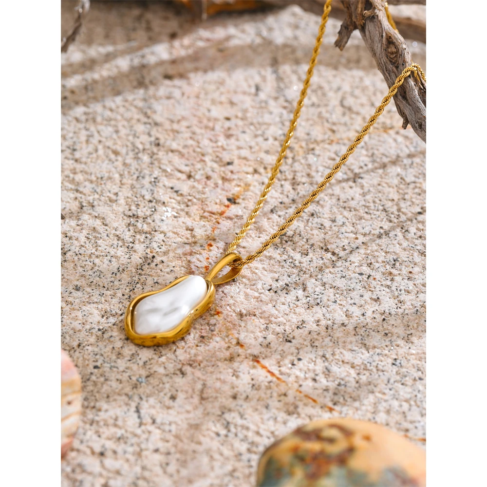 Yhpup Necklace Stainless Steel Waterproof