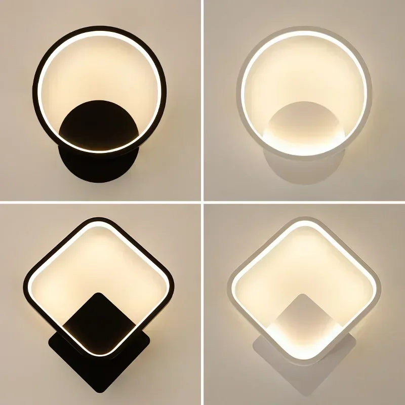 

LED Wall Lamp Modern Minimalist Round Square Sconces For Living Room Bedroom Corridor Aisle Balcony Restaurant Wall Light Indoor