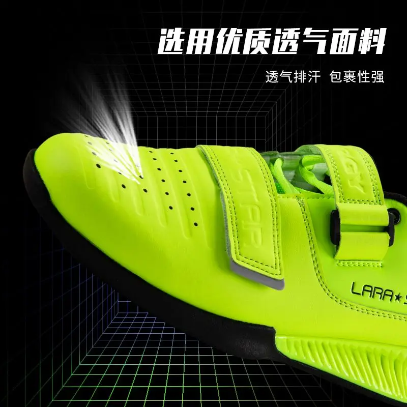 Mens Indoor Comprehensive Training Sneakers Squat Shoes Professional Fitness Powerlifting Hard Pulling Shoes Wrestling