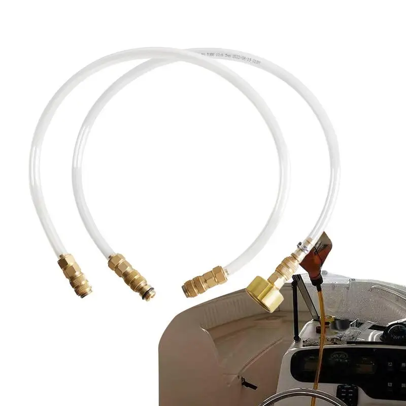 

Hydraulic Steering Filler Kit 2pcs Rust Free Oil Filler Hose Boat Fill Tube Universal Marine Hydraulic Steering Bleed Kit