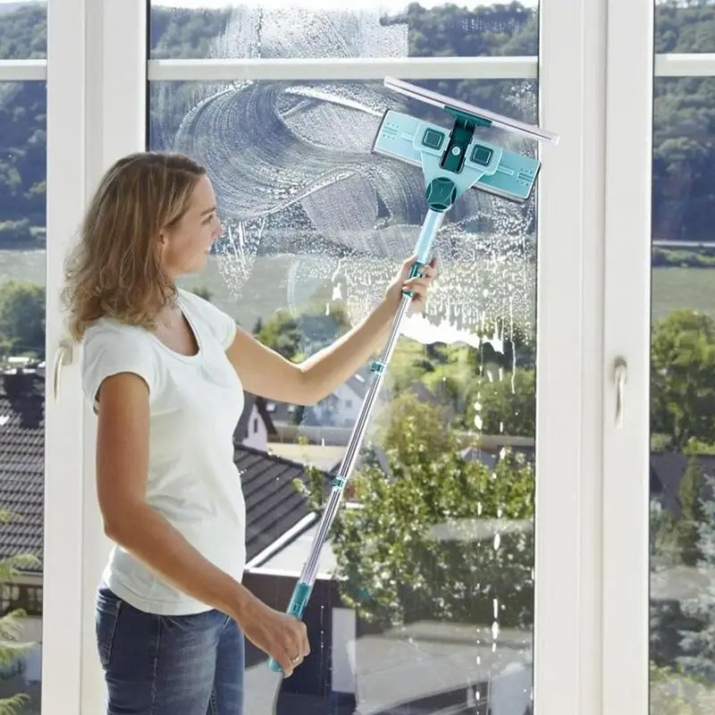 

glass scraper telescopic household window wiper Window Cleaning Tool high-rise outdoor U-shaped cleaning window wiper