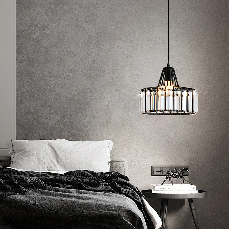 Pendant lights Vintage pendant lights Pendant lamp Nordic Crystal LED Pendant Light 1/2/3 Head Dining Room Hanging Fixture For Living Room Bedroom Indoor E27 Decor Lamp