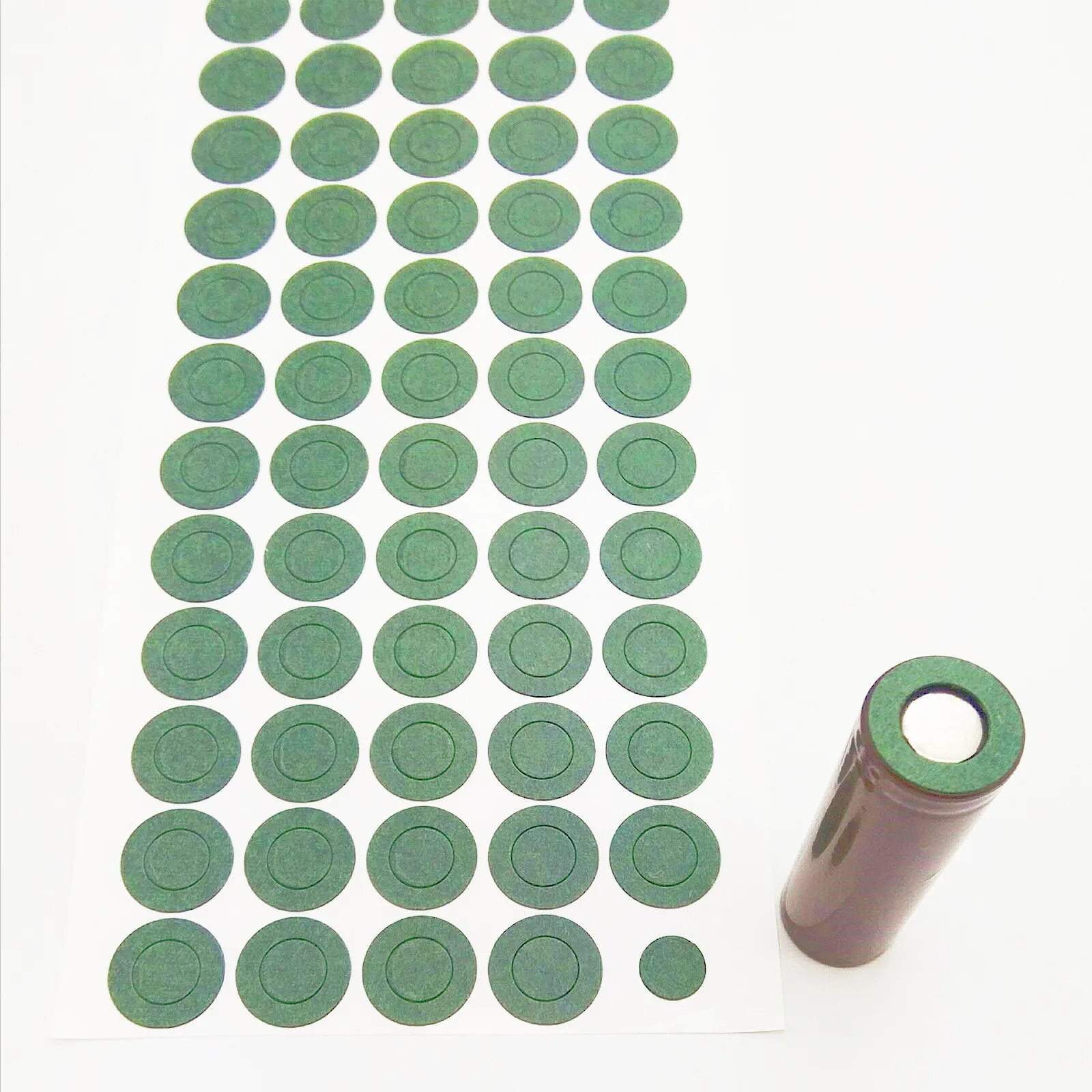 

100Pcs/Lot 18650/18500 Lithium Battery Insulation Gasket, Barley Paper, Flat Head, High Temperature Insulation Gasket