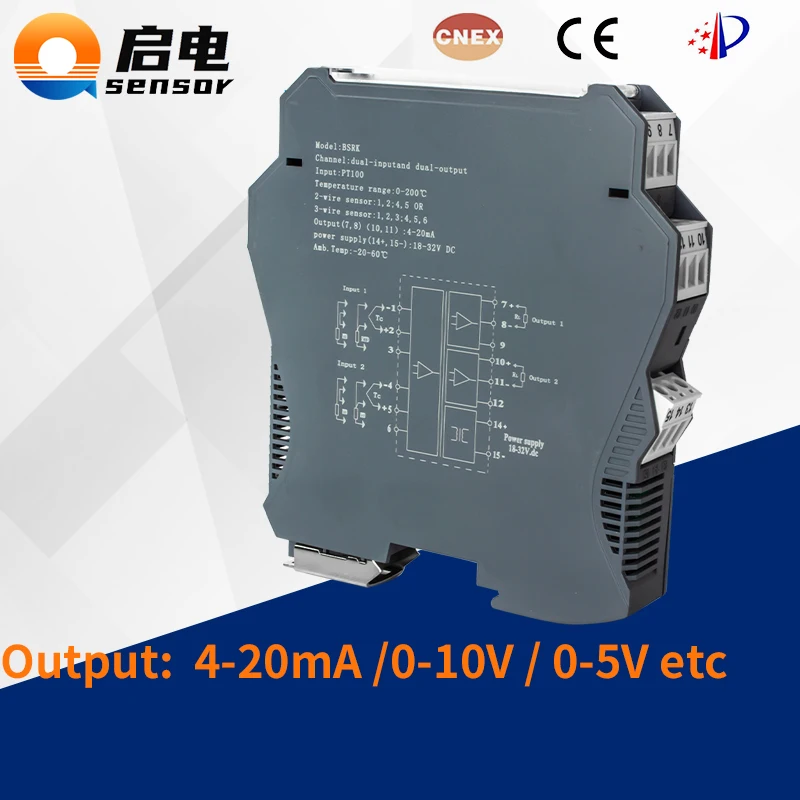 

GLK Signal Isolator 0-10v 0-5v to 4-20ma Isolated Transmitter Converter 4-20 ma Analog Input Output Signal Splitter