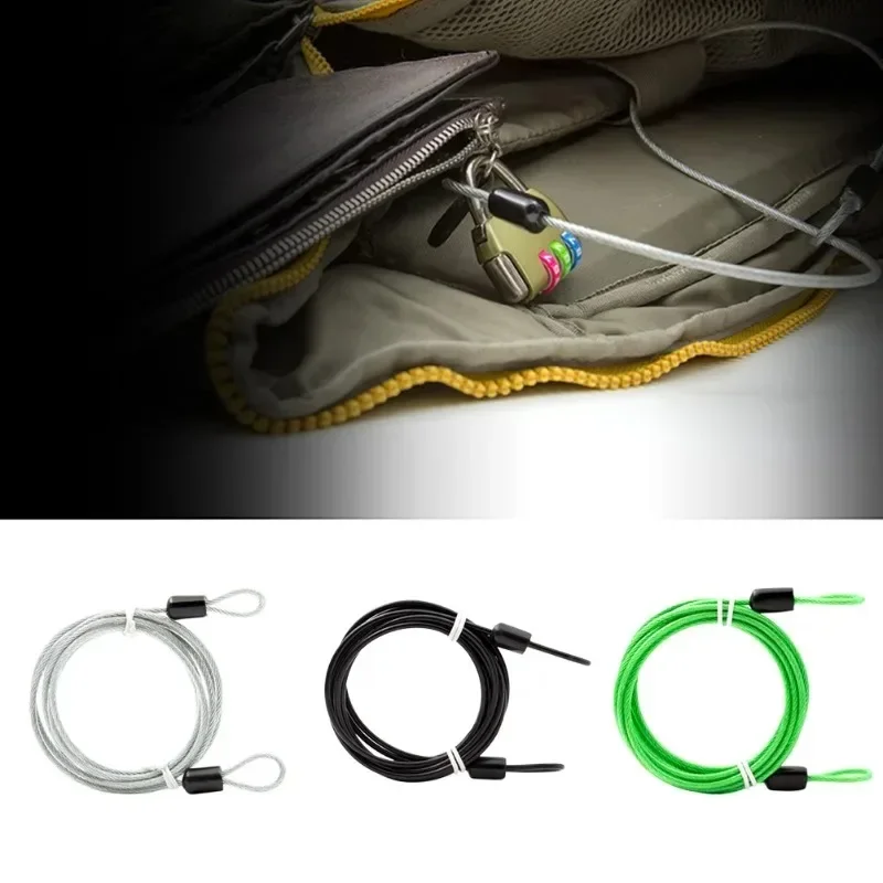 0.5M Anti-Theft Steel Cable Bike Lock - Heavy-Duty PVC Coated Wire Rope for MTB/Road Bike, Portable Lightweight Cycling Security