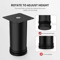 4-Pack Adjustable Stainless Steel Furniture Legs (5-30cm) - for Cabinets, Tables, Sofa & More