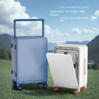 2025 Upgraded Front Opening Luggage With Wide Handlebar 24 Inch Travel Suitcase Silent Wheels High Appearance Fashion Design