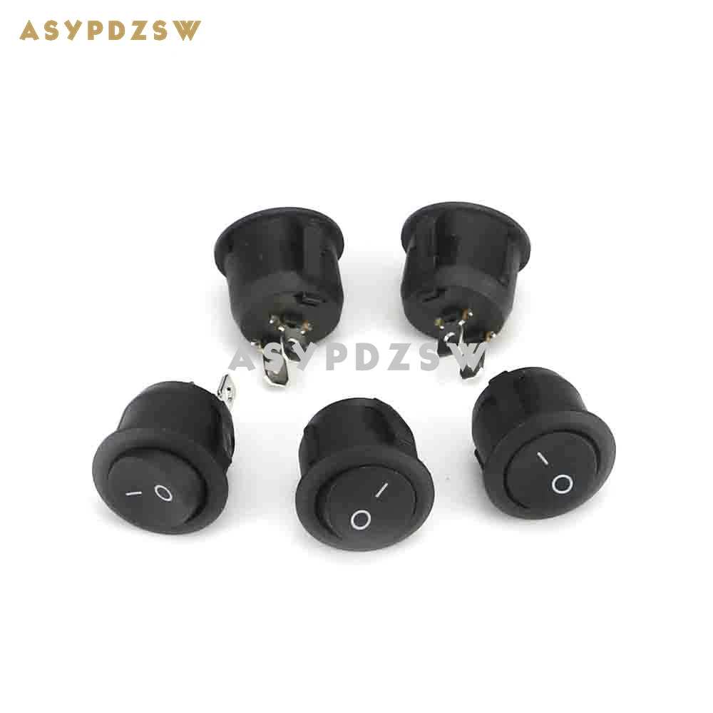 

5PCS KCD1-20mm Round button switch 125-250V/6-10A Power amplifier rocker switch