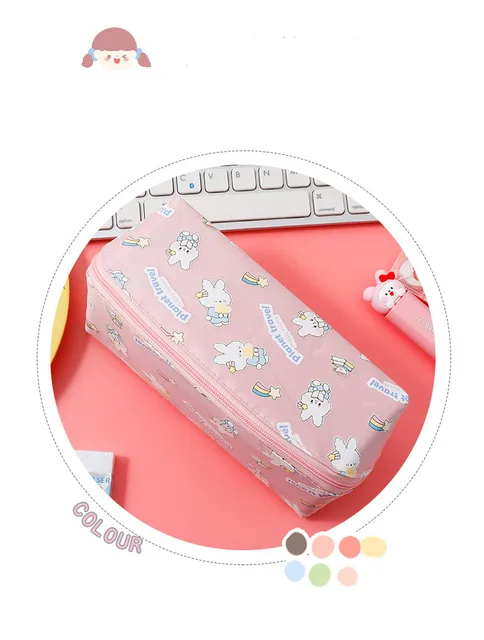 Pencil Case Lapiceras Estuche Escolar Rabbit Pencil Box Cute Pouch Pen Case  Japanese School Stationery Aesthetic Kawai Kalemlik