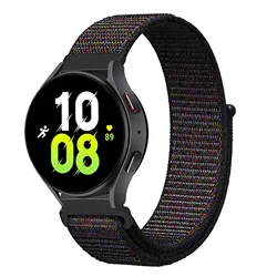 Versatile Nylon Strap Wristband in Multiple Sizes - 22mm (5 Black and Red)
