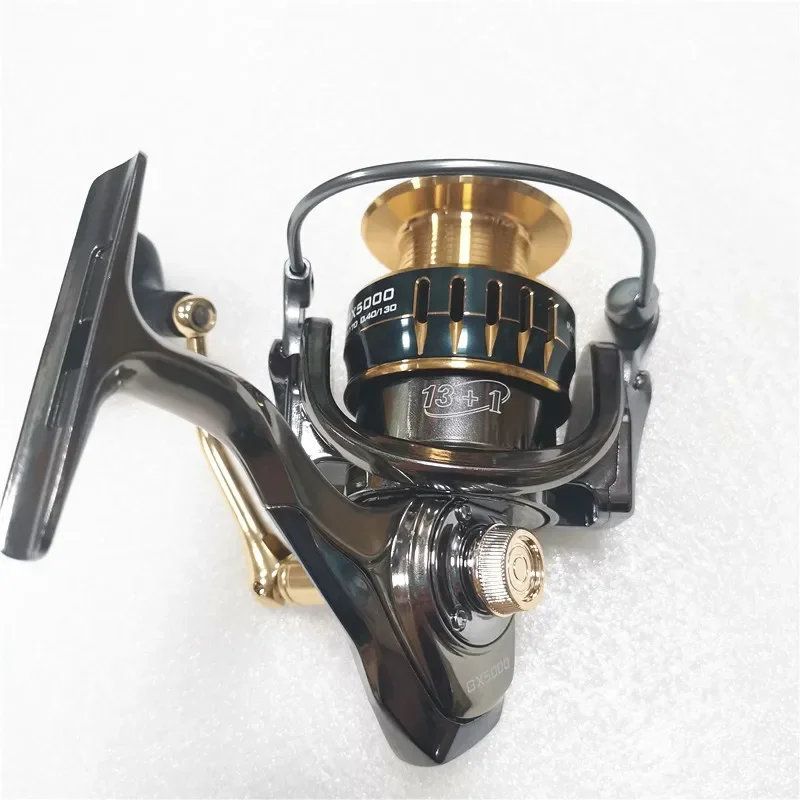 Okuma Baoxiong 회전 릴, 바다 낚시 스피닝 휠 타입, 금속 와이어 컵 서브 피쉬 와이어 휠, 18kg 저항, 13 + 1 볼 베어링
