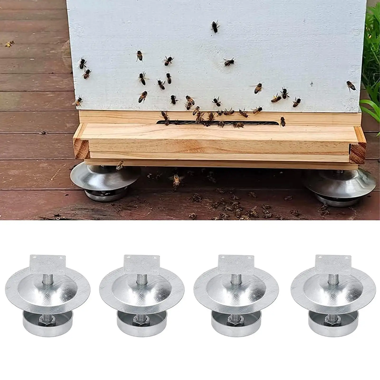 Beehive Stand Feet Argent Stainless Steel Beekeeping Tool for Beekeeper Hive Foundation Support