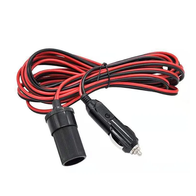 12V 10A Car Cigarette Lighter Socket Extension Cord Cable 2M/5M Male Plug  To Female Socket Extension Cable Car Interior - AliExpress