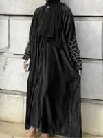 Ramadan ouvert Abaya Damen dubaï luxe Islam musulman modeste Kimono robes africaines pour les femmes Kebaya caftan Robe Musulman 6