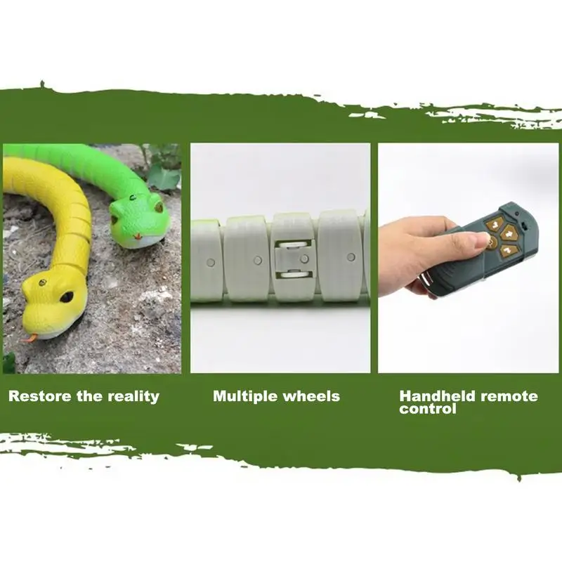 Simulation Remote Control Snake Toys For kids Compulsion Scary Induction Snake Reptile Electronic Prank Toy Holiday Parties gift 2