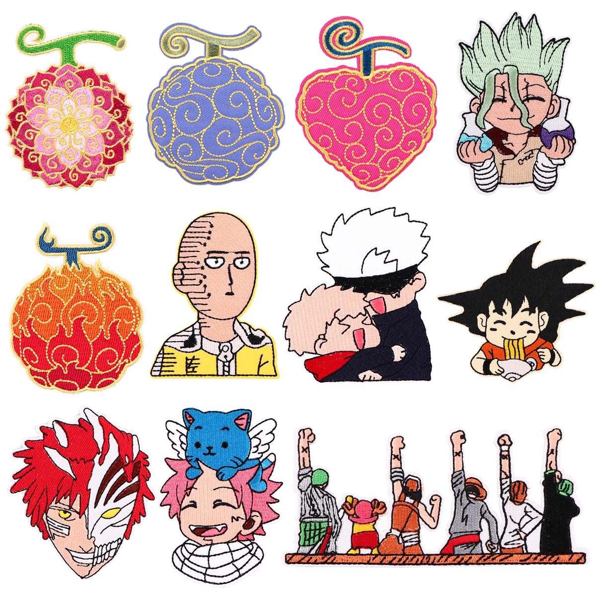 Manga Badge On Zaino Devil Fruit Iron On Patch Per Abbigliamento Toppe Ricamate Anime Per Vestiti Giocattoli