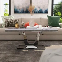 Modern Coffee Table, Rectangular Living Room Coffee Table, 48 Inch, Living Room, Lobby, Reception Room Coffee Table 1