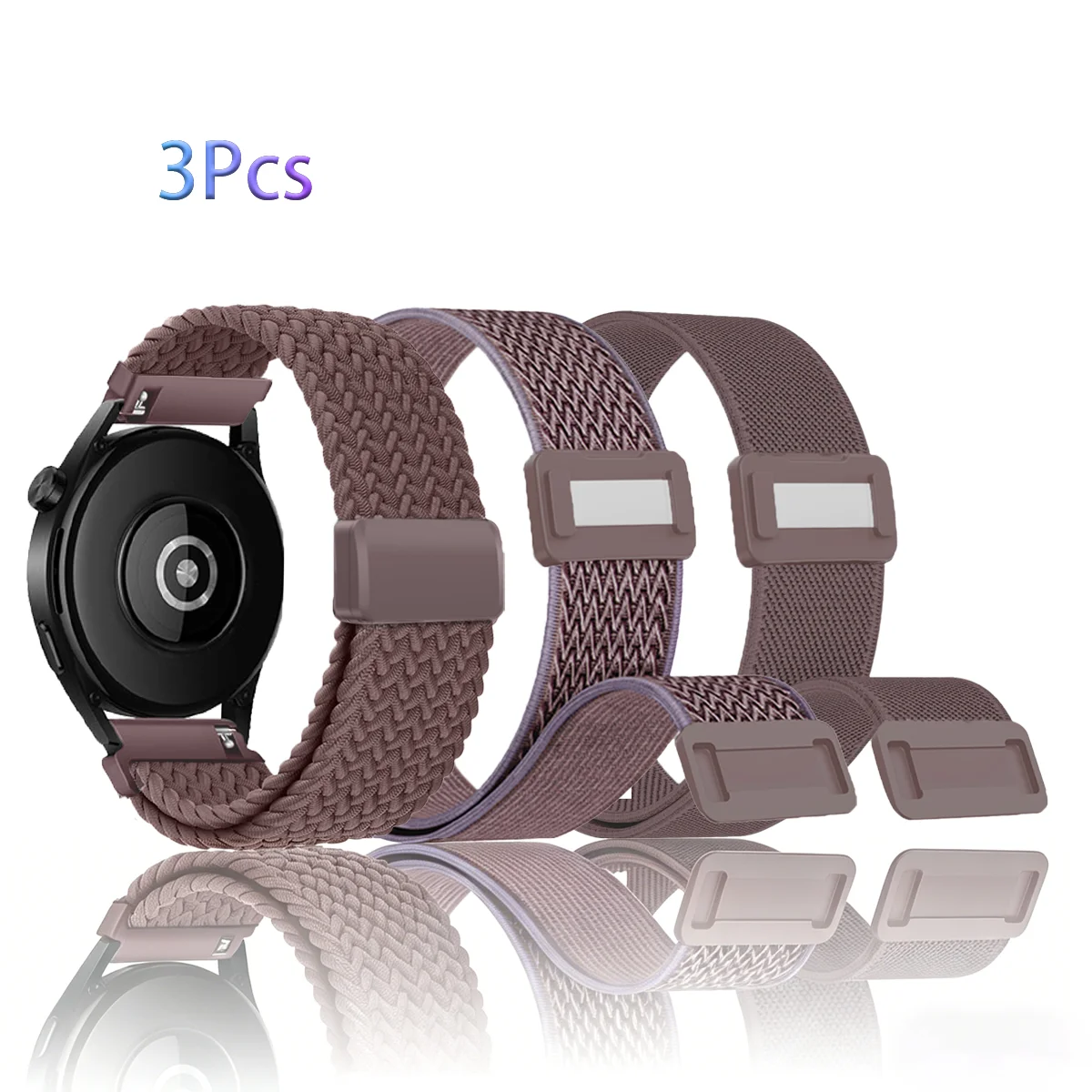 Nylon Sports Strap Bracelet Belt - Set of 3, 20mm/22mm