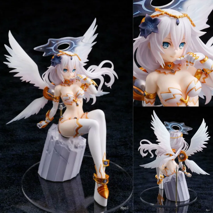 

Noire Holy Black Heart Action Figure White Angel Girl Model Game Anime Figures PVC GK Children Toys Gifts Desktop Decoration