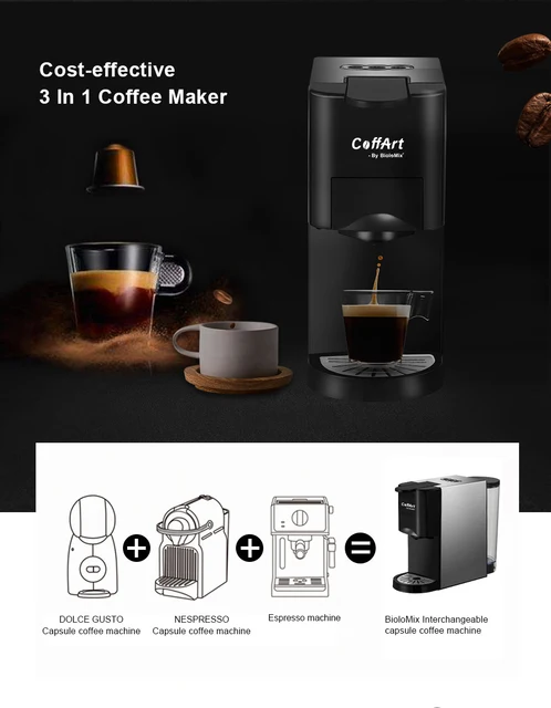 Hot Sale 3 IN 1 System One Key Extraction 19 Bar Dual Purpose Coffee  Capsule Coffee Powder 1450w Nespresso Coffee Maker Machine - AliExpress