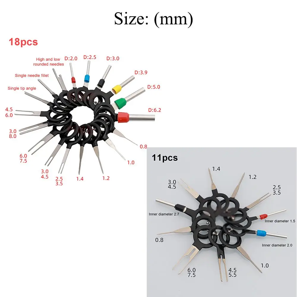 Automotive Plug Terminal Remove Tool Set Key Pin Car Electrical Wire Crimp Connector Extractor Kit Accessories terminal removal kit,car terminal extractor,car repair tool,terminal removal tool,car terminal puller,electrical connector pin removal kit