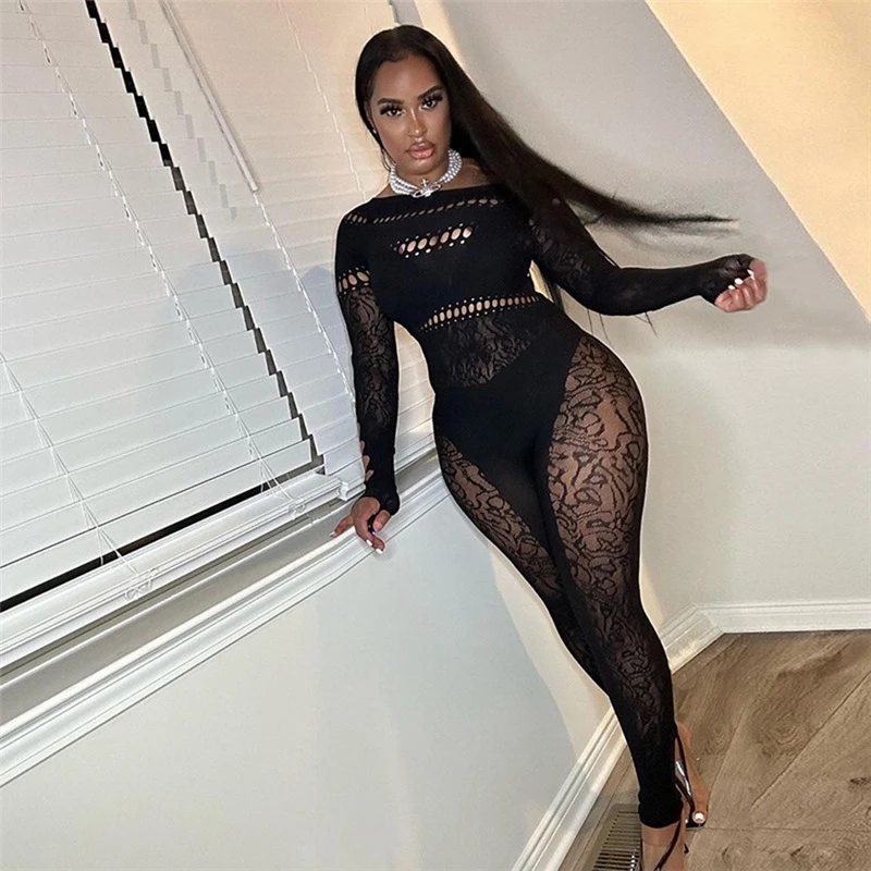 Комбинезон женский трикотажный с длинным рукавом, Осенний боди, женские брюки, роскошный женский комбинезон, сексуальная одежда для сна, одежда для Baddie Y2K, 2023