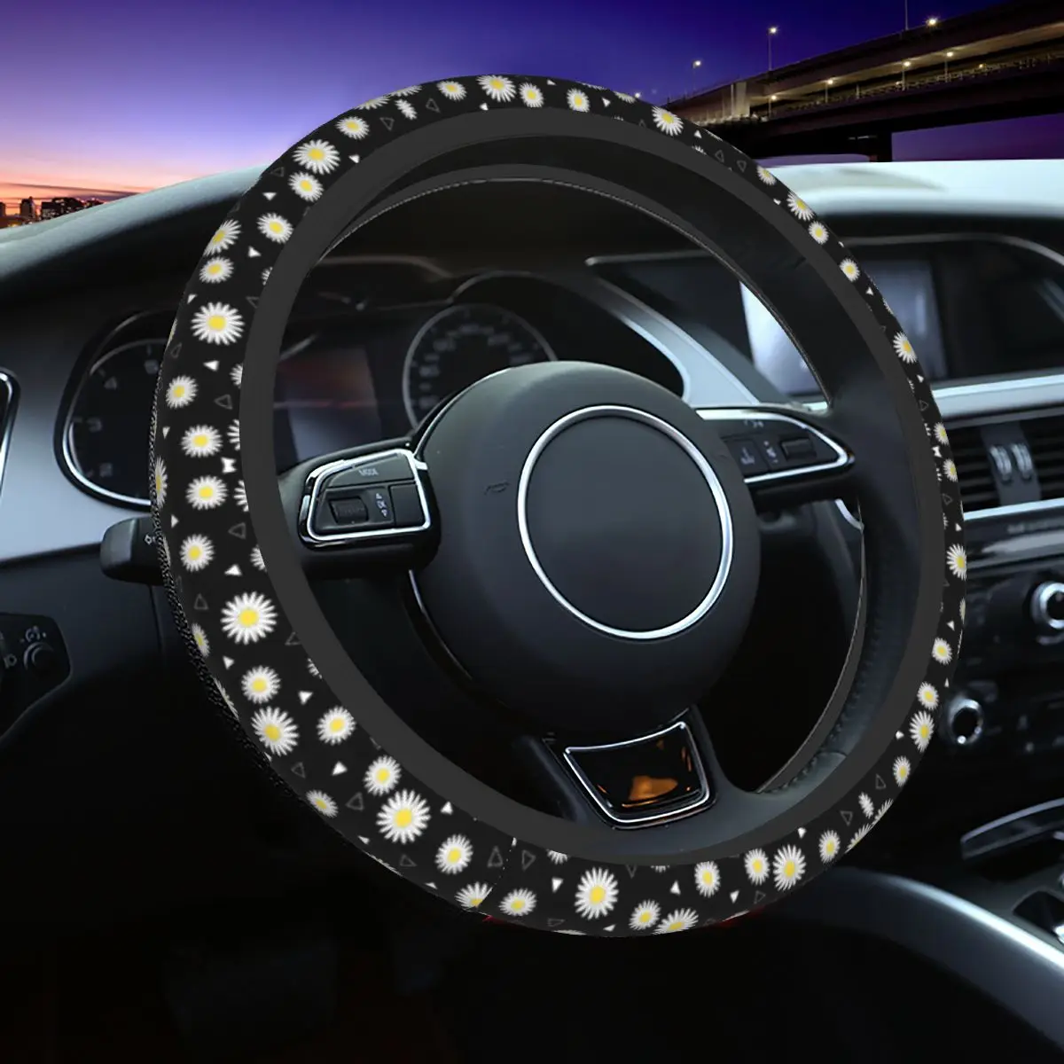 

37-38 чехол рулевого колеса автомобиля Daisy Universal Flower Auto Decoration красочные аксессуары для рулевого колеса