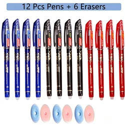 Kawaii Erasable Gel Pen Refill Set - 100 Pieces (4 Blue 4 Black 4 Red)